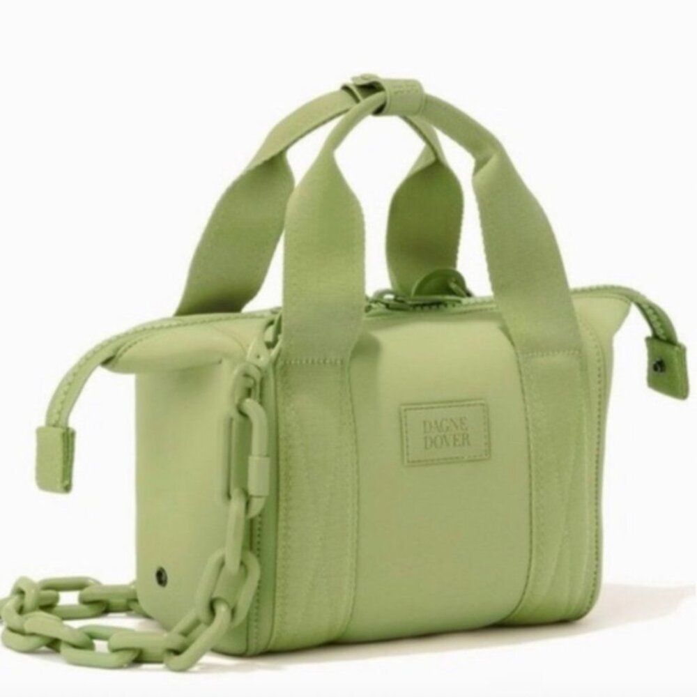 Dagne Dover London Carryall line Green Small Barely Used RARE FIND - Picture 2 of 14